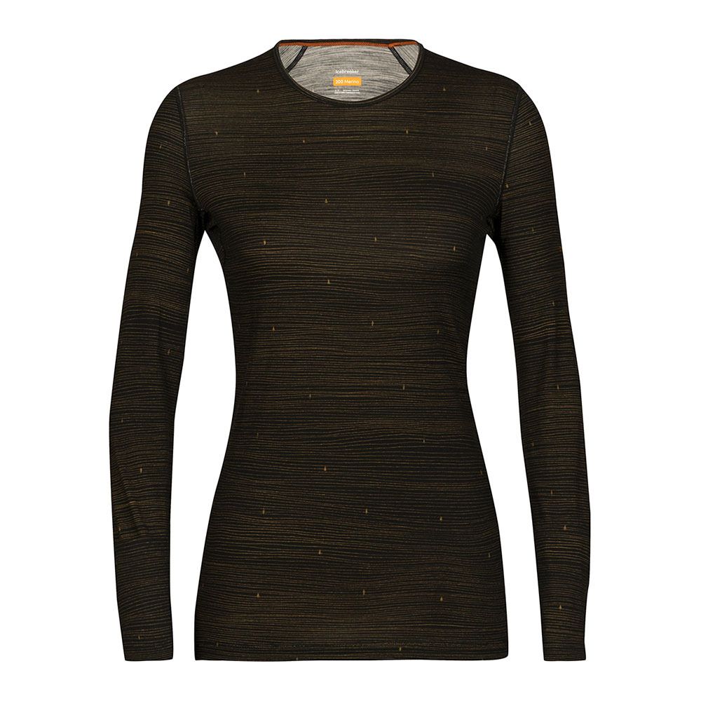 Icebreaker 200 OASIS - Tee-shirt Femme black/clove/aop