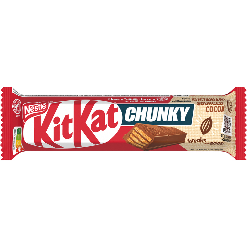 KitKat Schokoladenriegel Chunky, 40 g, 24 Stück