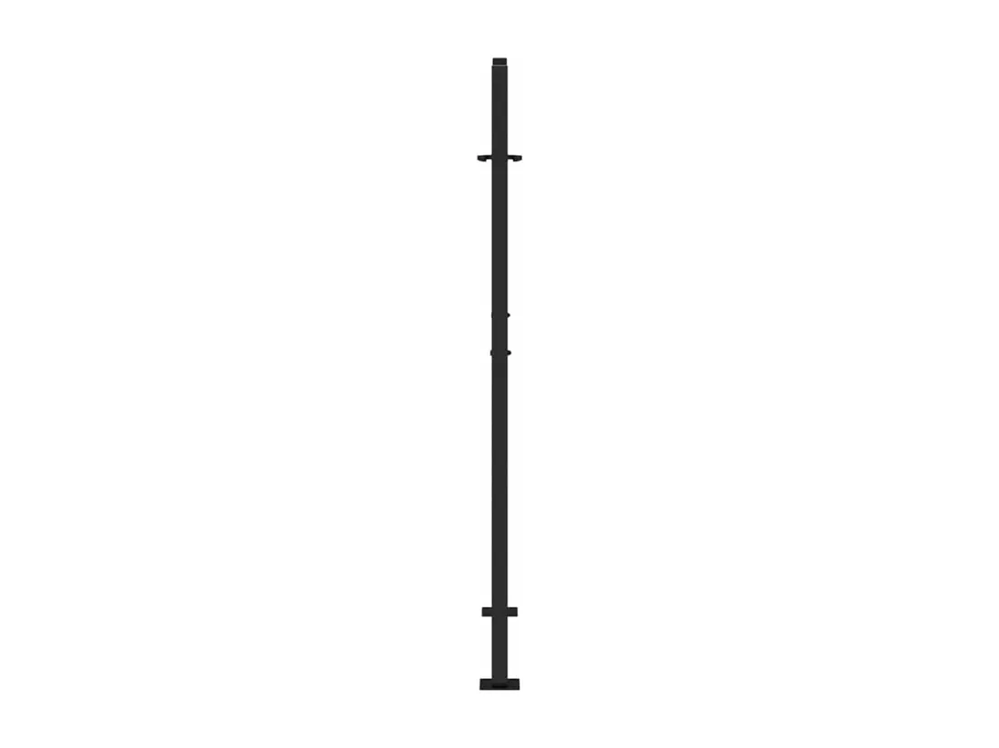 Portail de jardin noir 105x155 cm acier conception de flamme