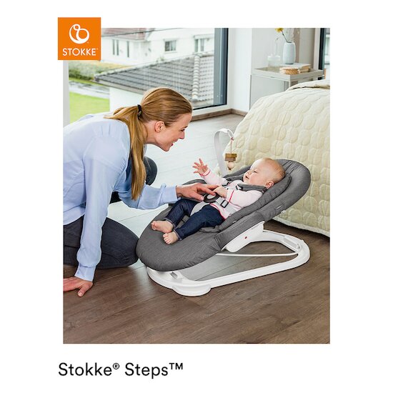 Transat Steps™   Gris profond / Châssis blanc        de               Stokke®