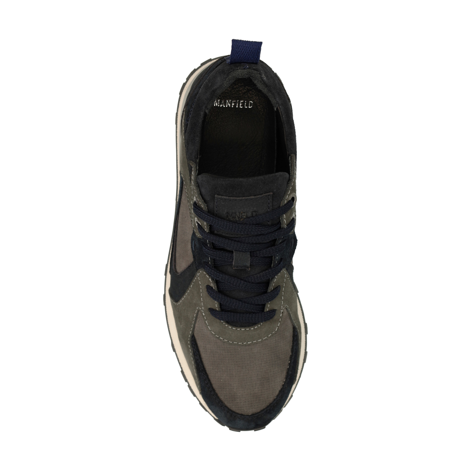 Donkerblauwe nubuck sneakers