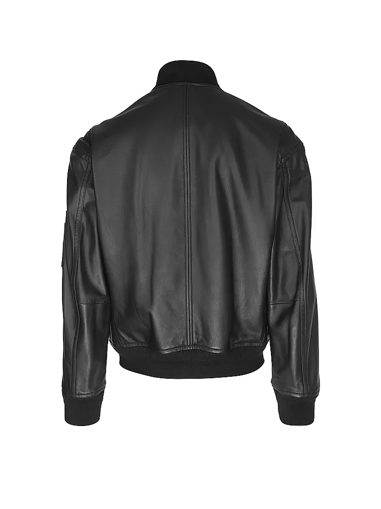 BOSS Lederjacke JUGE schwarz