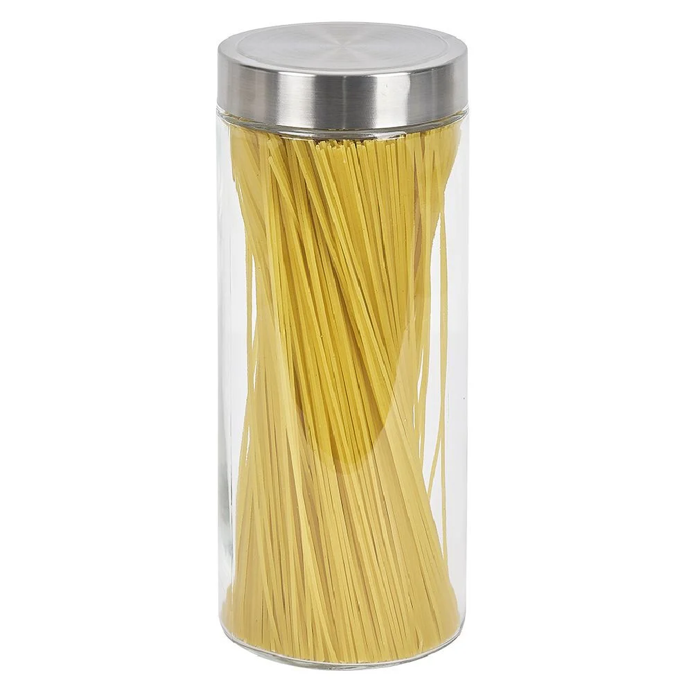 Bocal en verre avec couvercle inox - Lot de 4