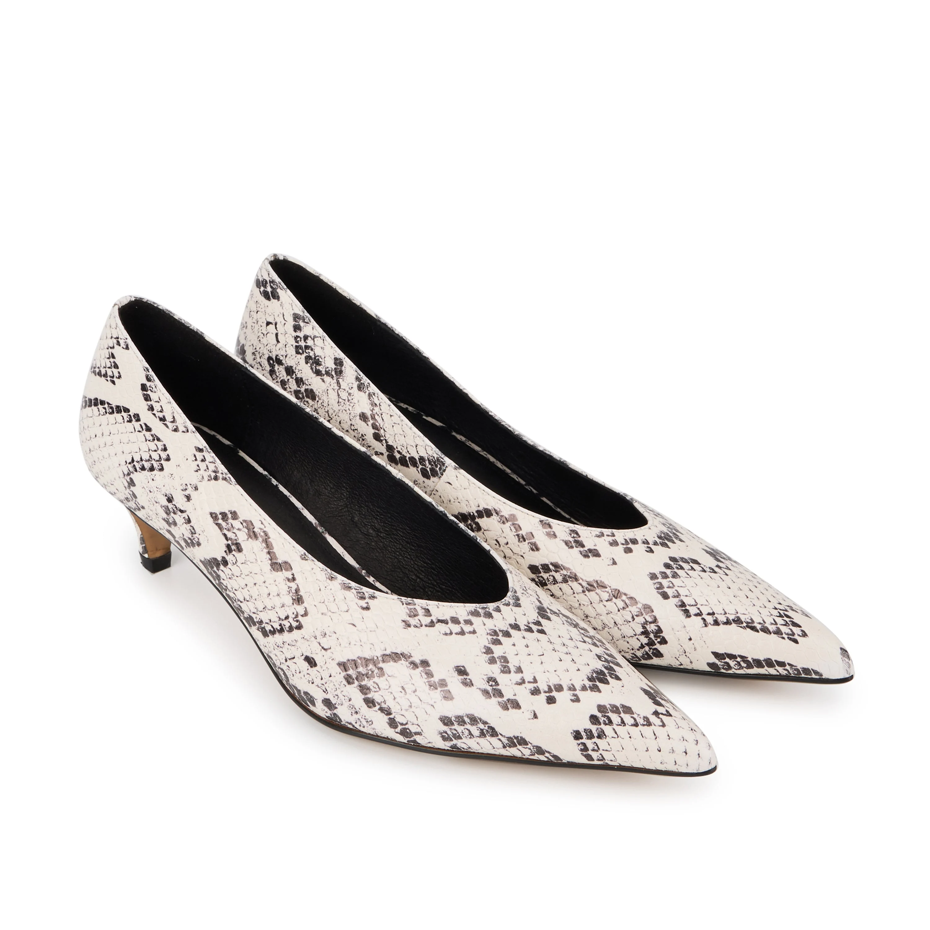 MARTA CUIR FAÇON PYTHON ET - Escarpins en cuir | Multicolore