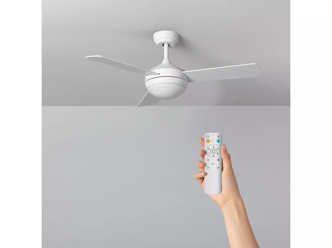 Ventilateur Exterieur Silencieux Navy 107cm Moteur DC Bois clair Télécommande Sans lumière