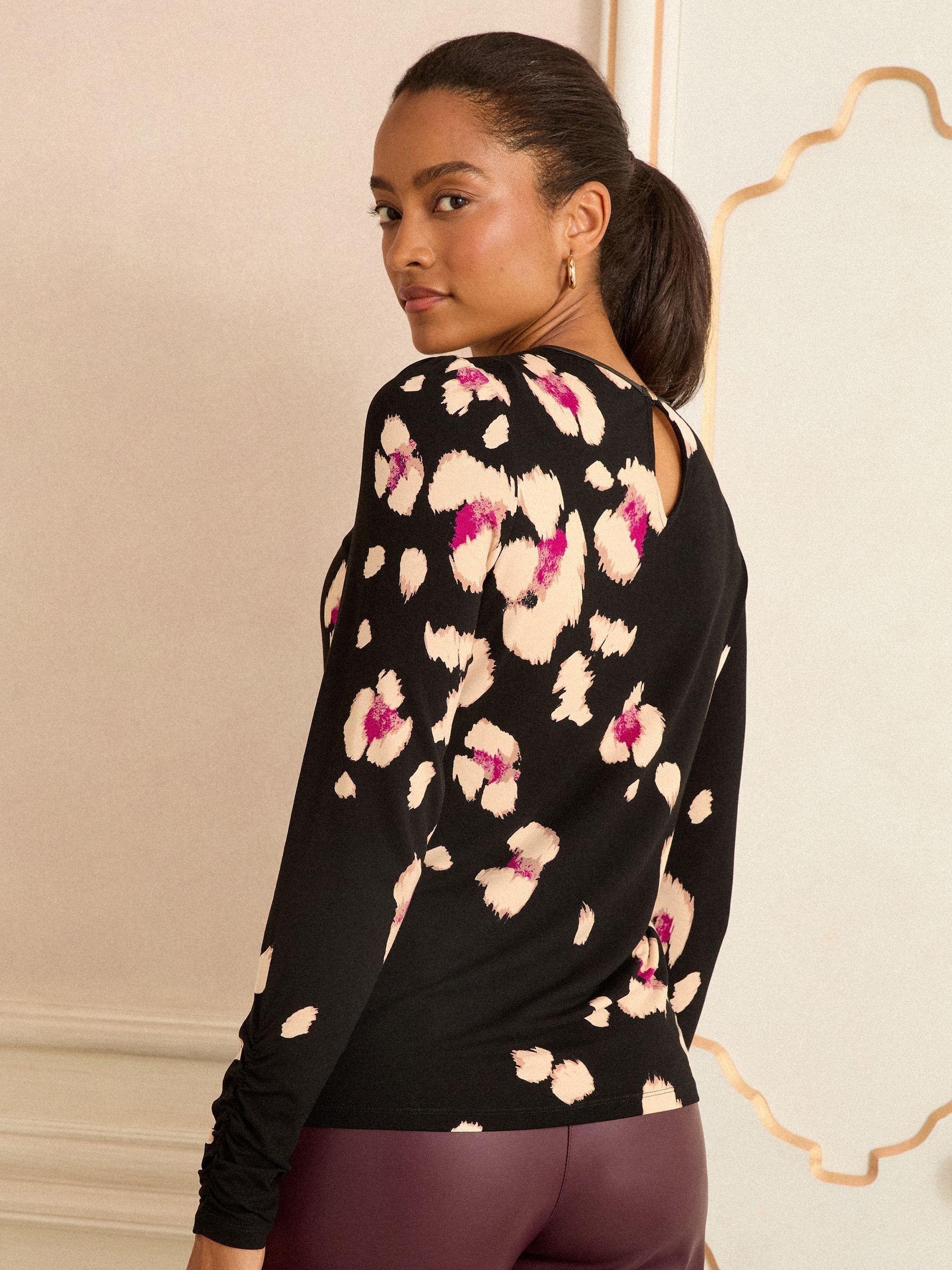 Black Placement Animal - Love & Roses - Jersey top met lange mouwen