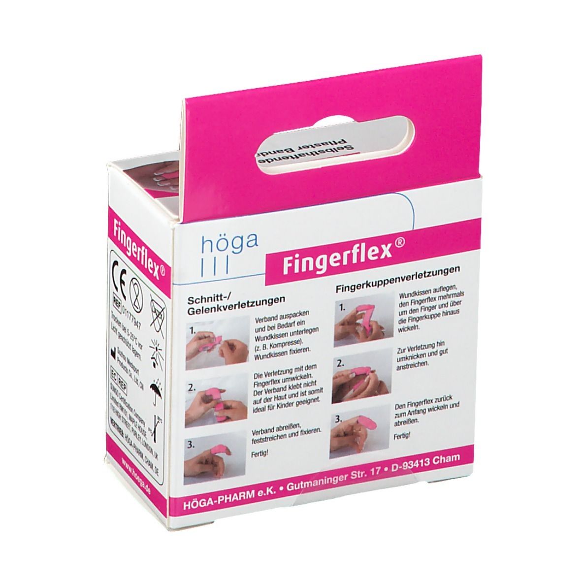 Fingerflex, selbsthaftende Pflaster Bandage 2,5 cm x 4,5 m Pink