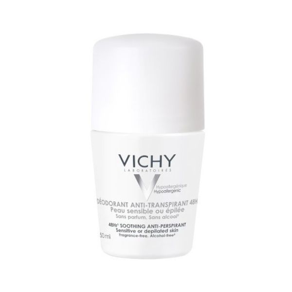 Vichy Desodorizante Anti-transpirante Roll On pele sensivel 50ml