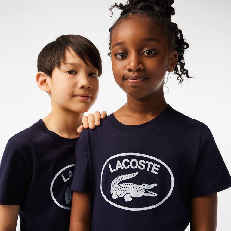 T-shirt enfant avec marquage contrasté Lacoste en jersey de coton T-Shirts & Chemises - Bleu - Lacoste - Enfant