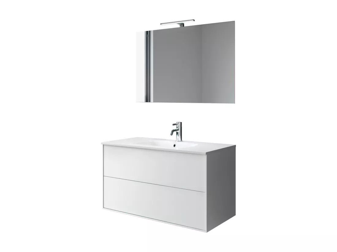 Ensemble de salle de bain 4 pièces IGEA blanc mat