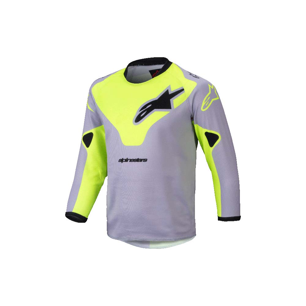 Alpinestars - Maillot enfant Kids Racer Veil Gris / Jaune fluo / Noir