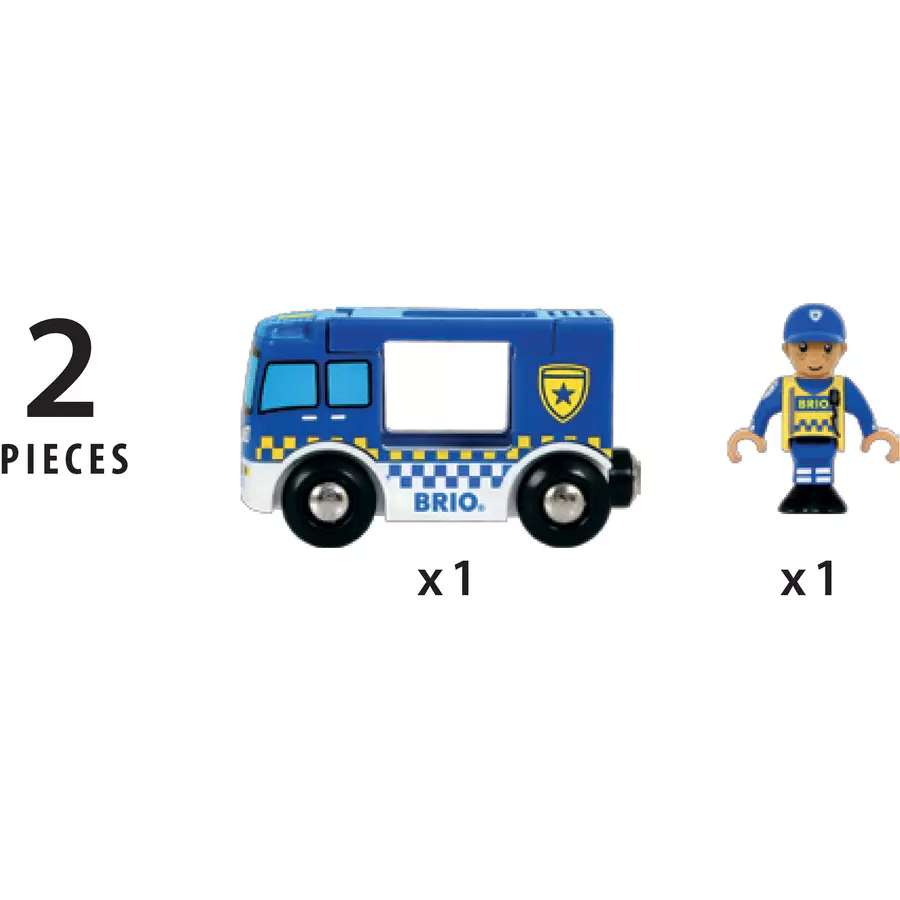 BRIO® WORLD Polizeiwagen mit Licht und Sound 33825