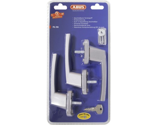 Abus raamkruk FG 210 met 1 sleutel, zilver