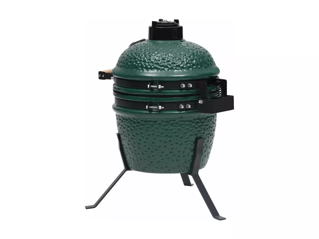Barbecue à fumoir Kamado 2-en-1 Céramique 56 cm Vert