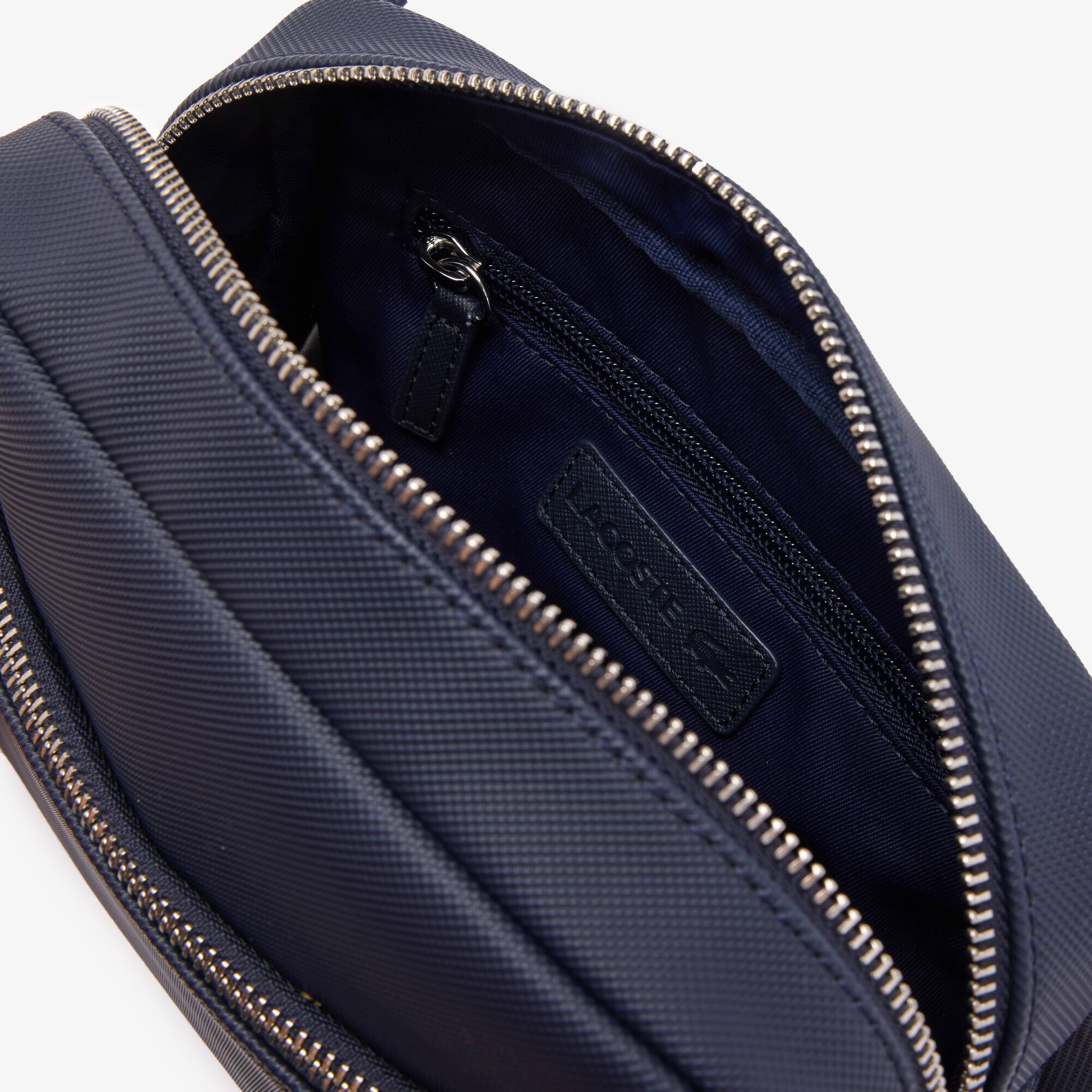 Reportertasche mit Piqué-Effekt. Umhängetaschen & Gürteltaschen - Blau - Lacoste - Herren