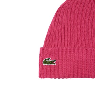 Bonnet homme en laine peignée côtelée LACOSTE