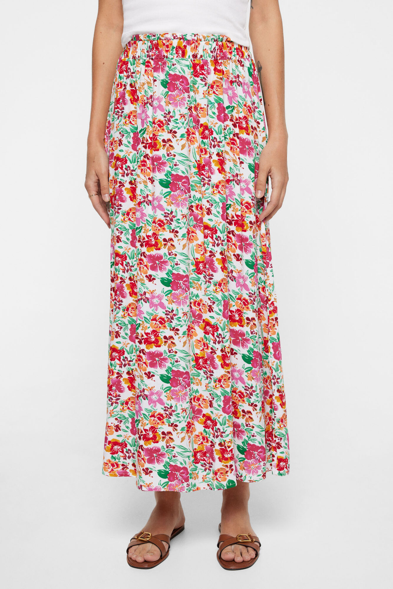 saia longa estampada