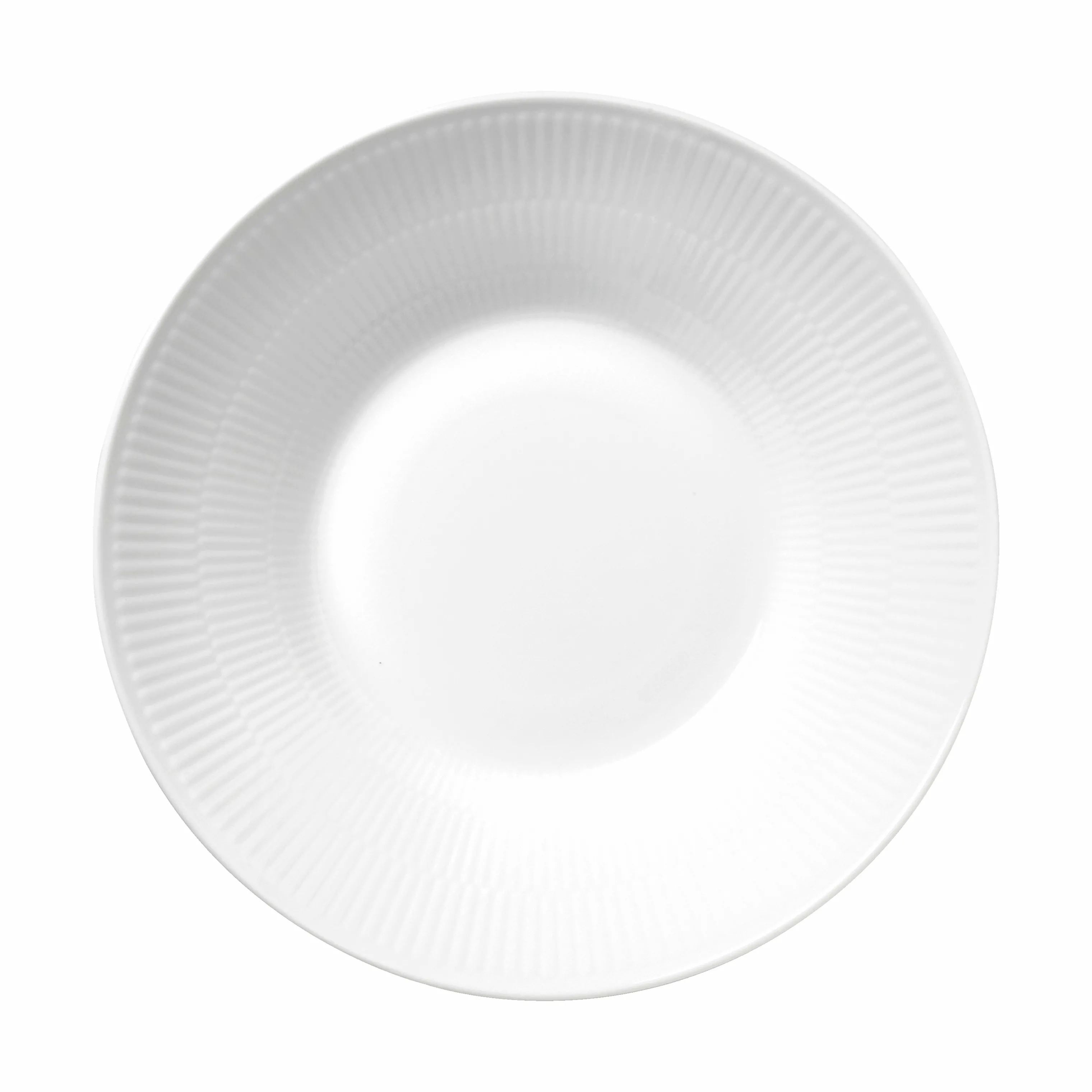 Royal Copenhagen Hvid Riflet Dyb Tallerken