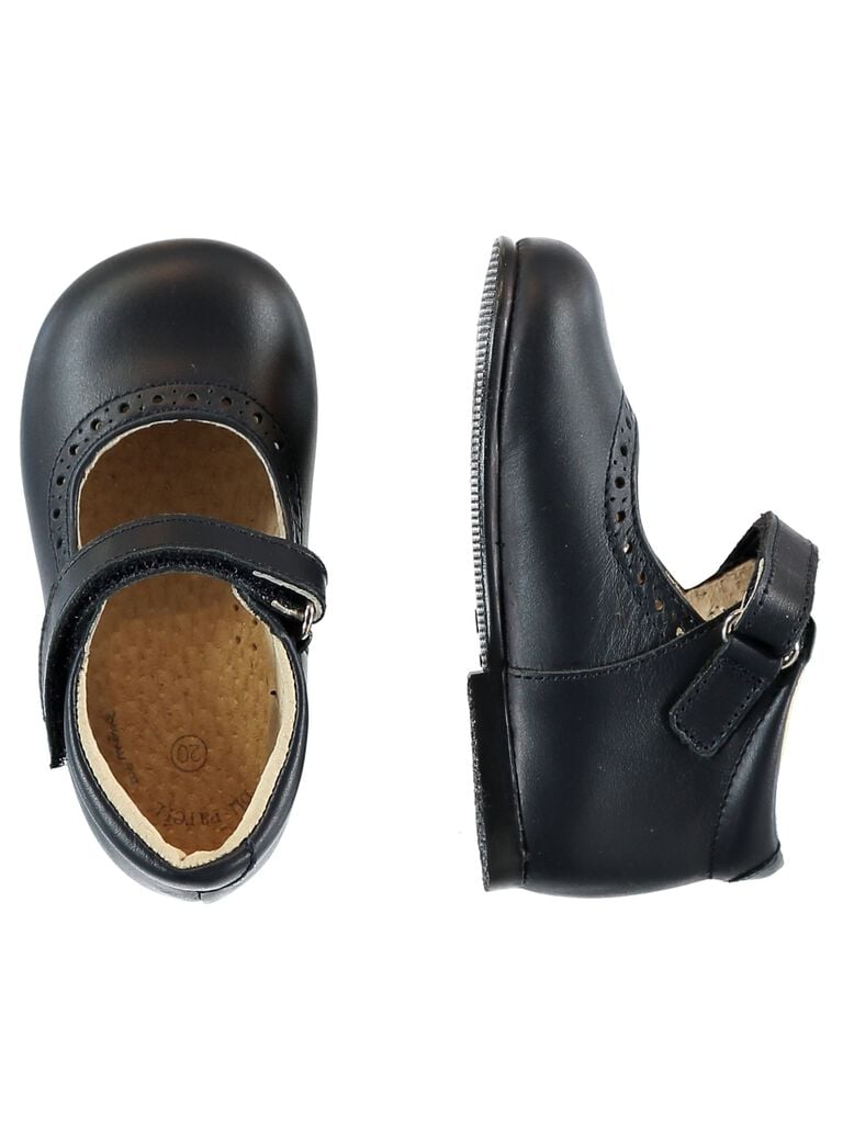 Babies cuir vernis marine bébé fille
