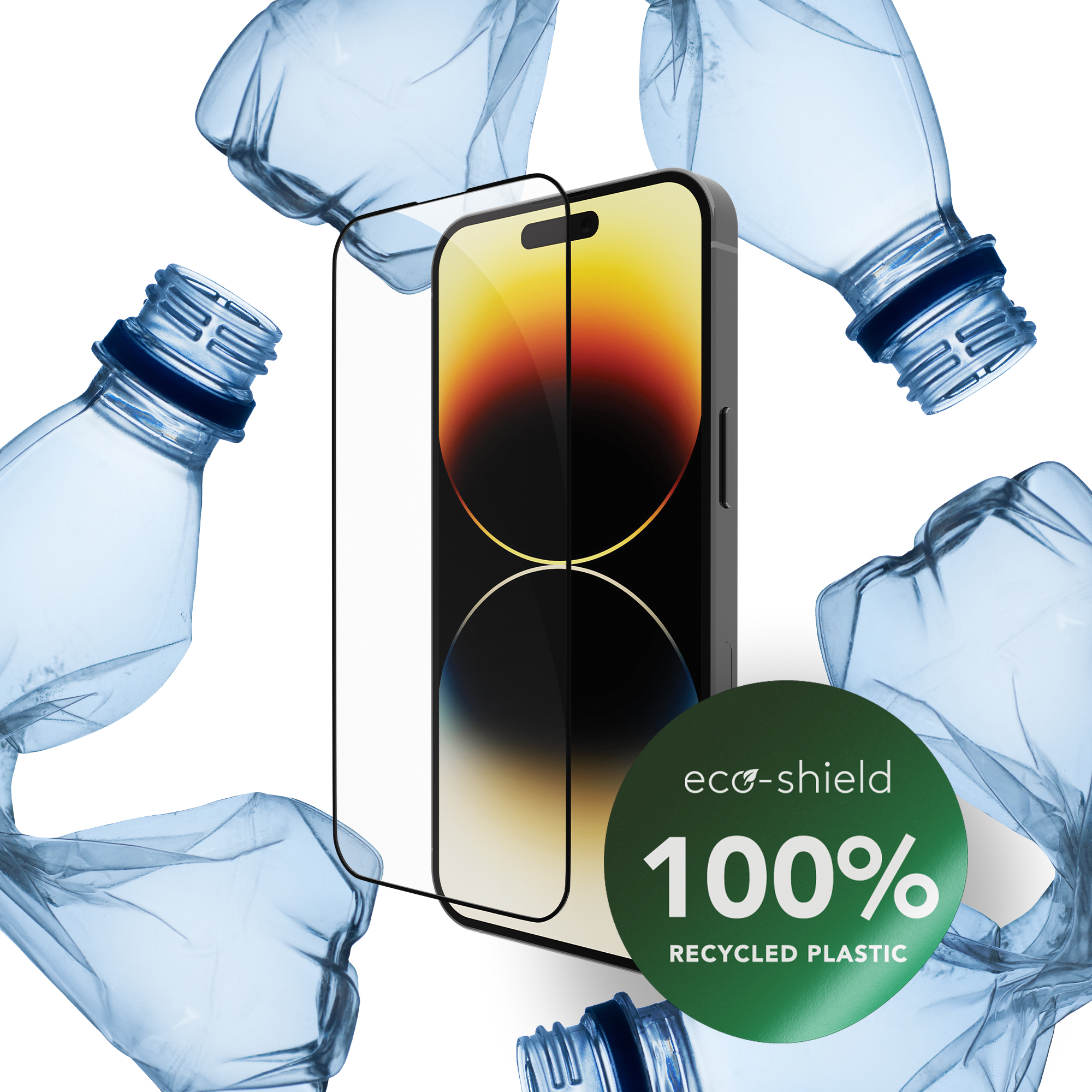 iPhone 14 Pro Max ECO-SHIELD Antimikrobieller Displayschutz Case Friendly Recycled (ES67BF001796)