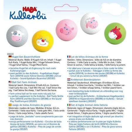 HABA 306020 Kullerbü Kugel-Set Bauernhoftiere