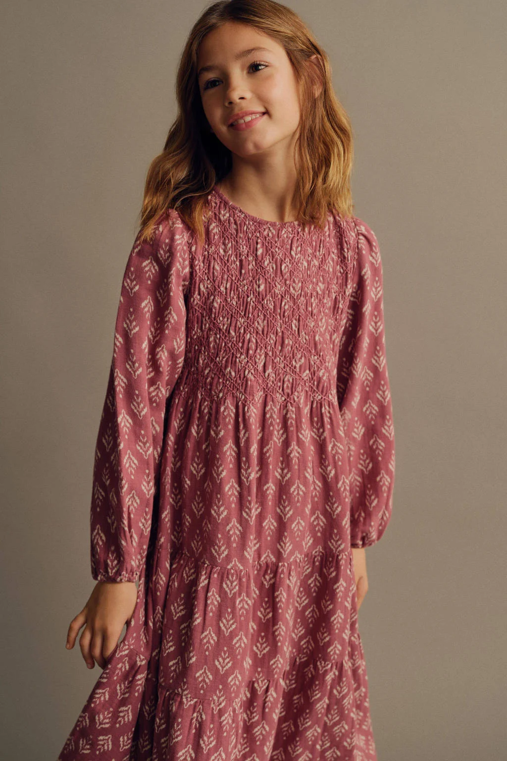Mango Kids midi jurk rood