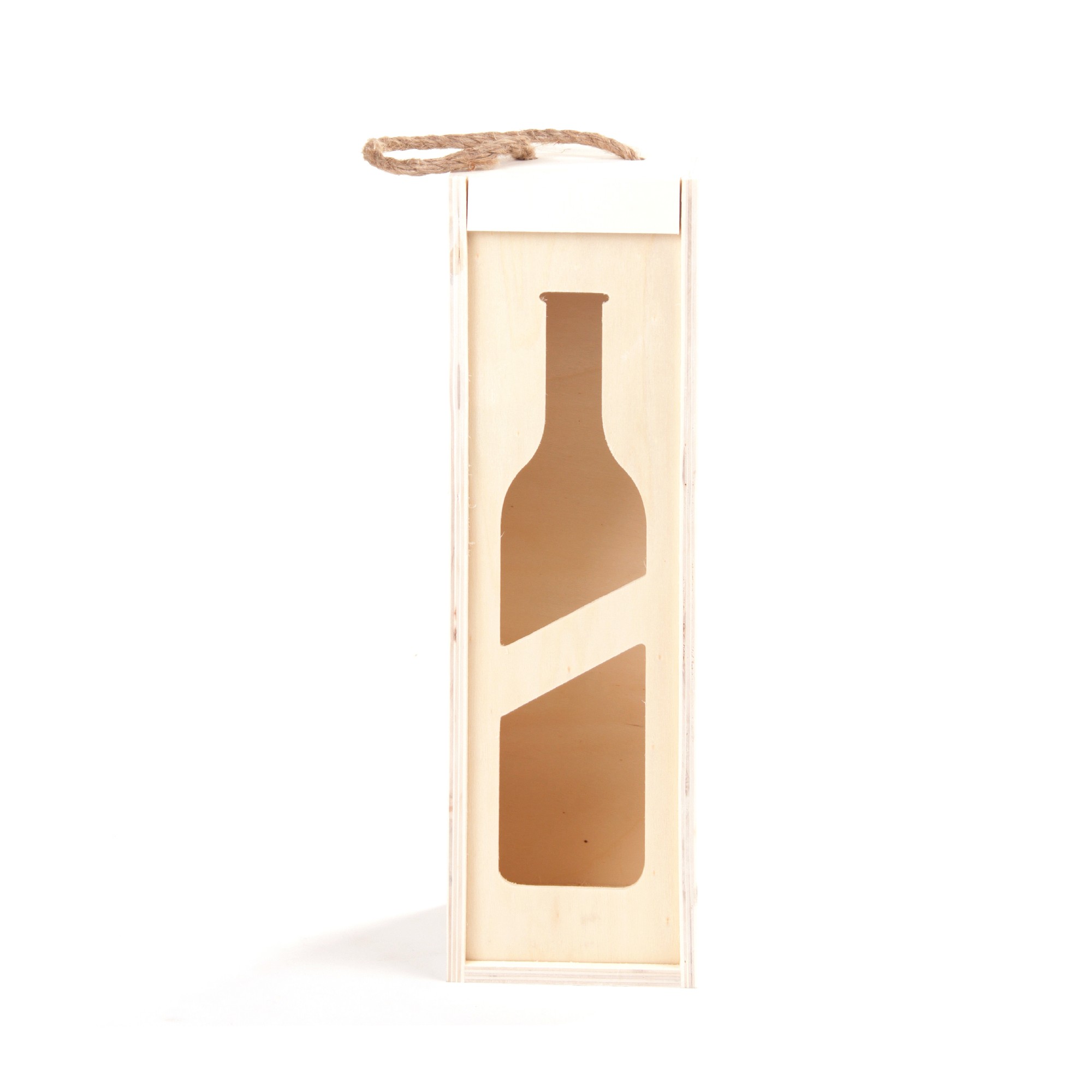 Weinflaschenbox 'Ailin', für 1 Flasche, L 35 cm, B 10 cm, H 10 cm von fischer's lagerhaus