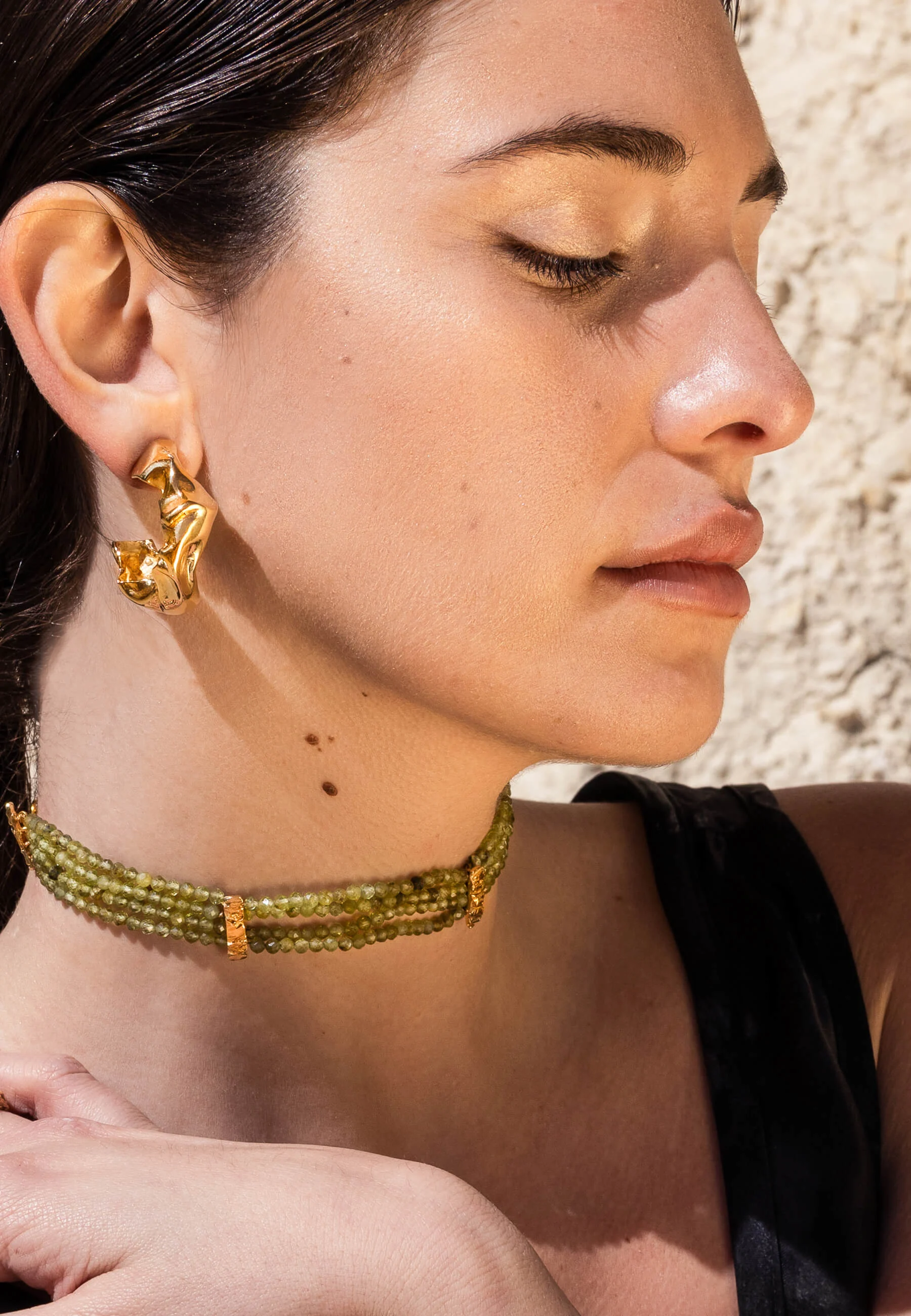 LILIANA VERT - Collier choker de pierres | Vert
