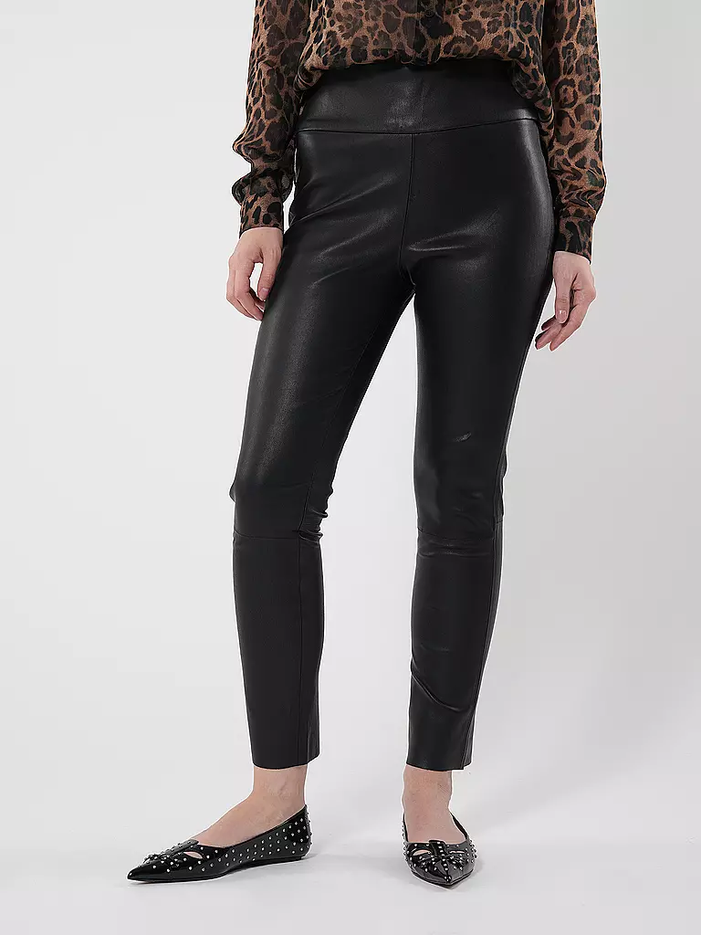 RIANI Lederhose schwarz