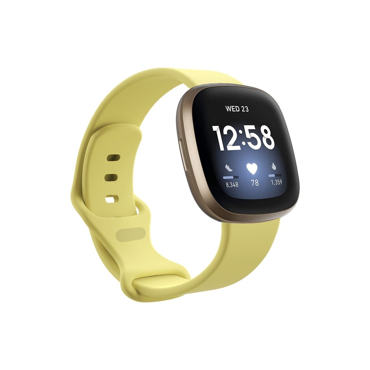 Sport armbånd till Fitbit Versa 3 - Creamy Yellow