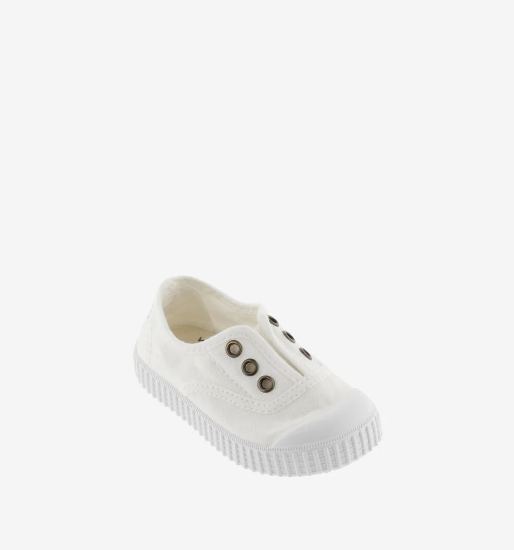 1915 INGLESA TENNIS TOILE DREC® ÉLASTIQUE Baskets en toile avec élastique pour enfant BLANCO