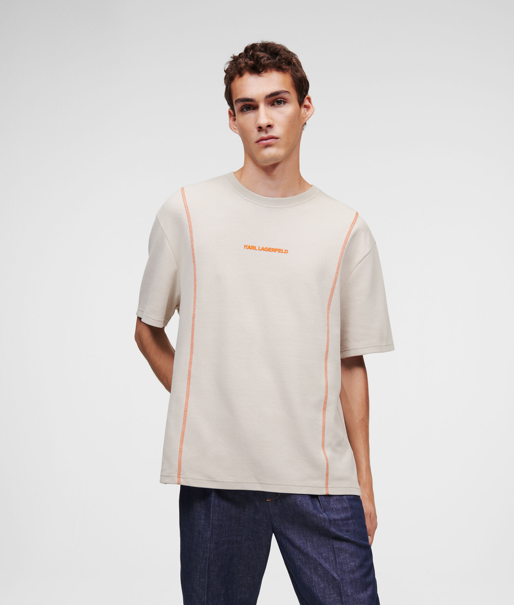 T-SHIRT PIQUÉ À LOGO KARL