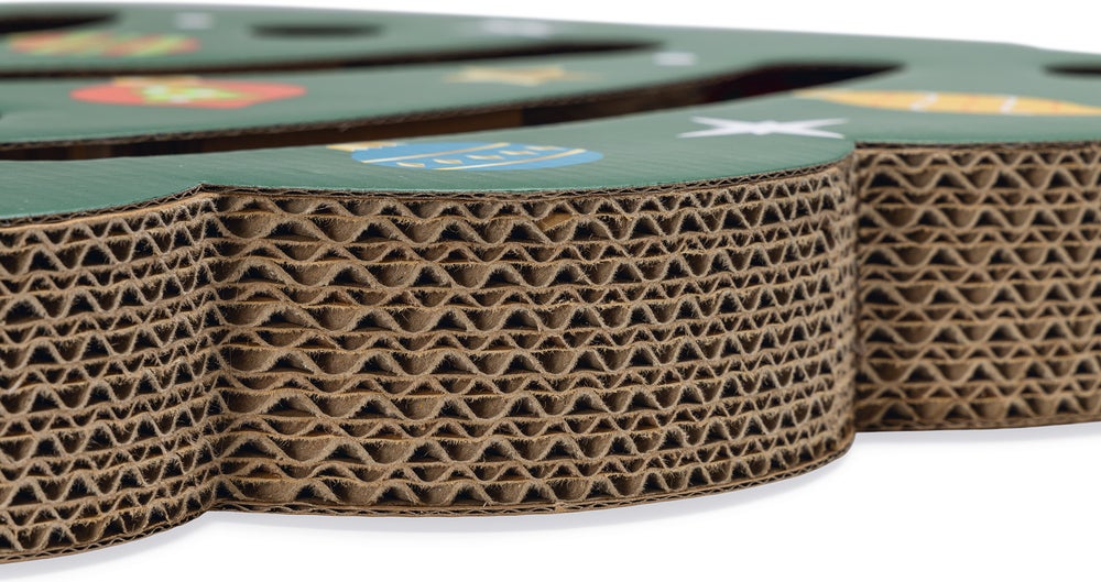 Beeztees krabkarton kerstboom groen 42 x 40 x 4,5 cm