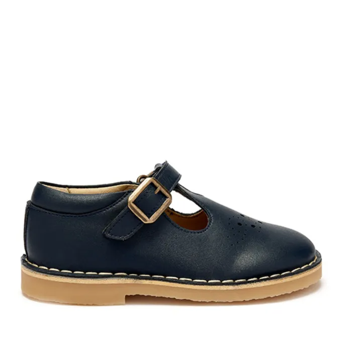Young Soles Salomés T-Bar Scratchs Penny Vegan | Bleu marine
