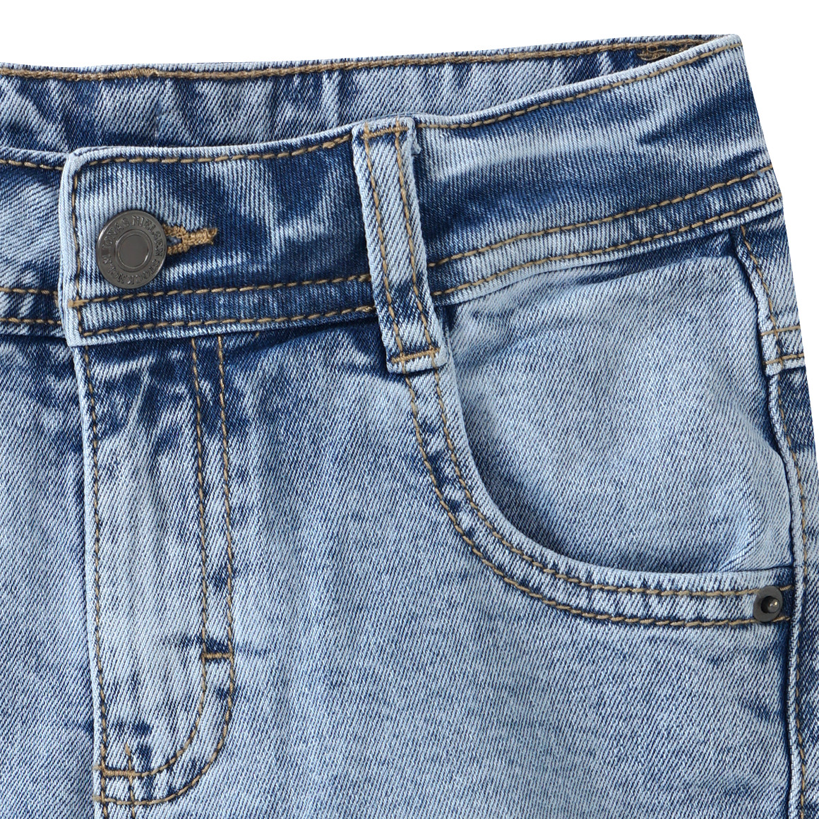 Jonas Nielsen Jungen Jeansshorts im Five-Pocket-Style hellblau