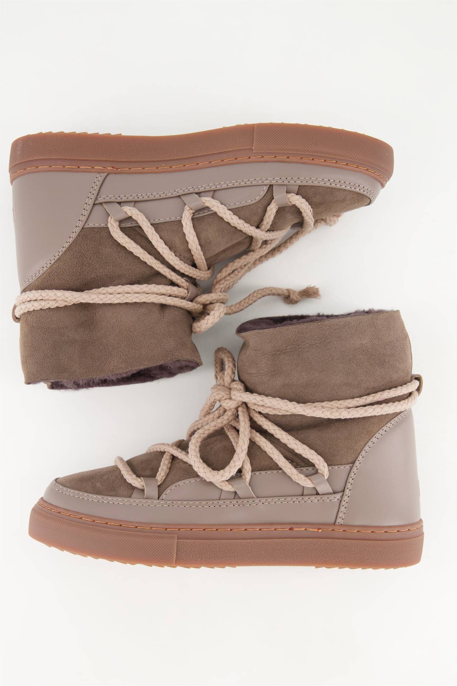 INUIKII| Damen Boots CLASSIC SNEAKER BOOTS aus Leder und Lammfell