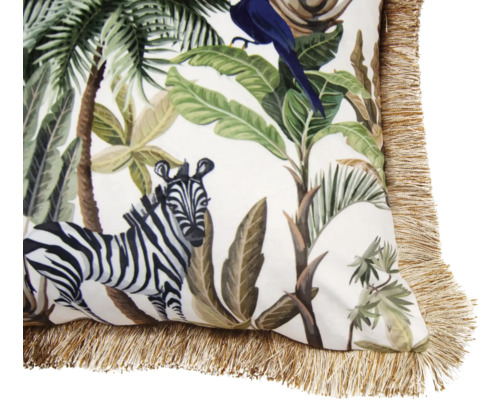 Decoratief kussen Velvet Jungle beigegroen 45x45 cm