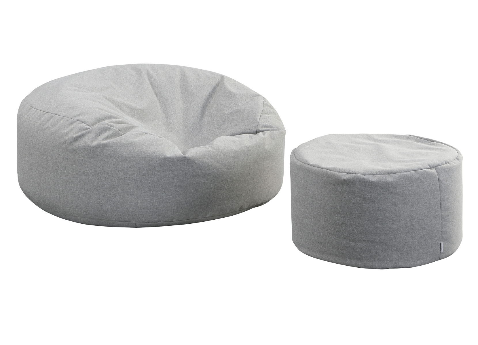 Home Deluxe CLOUD - XXL Outdoor Sitzsack mit Hocker Hellgrau