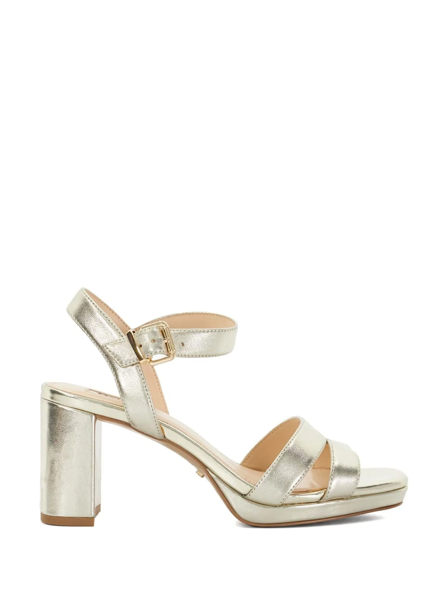Goud - Dune London Manifesting sandalen met mini-plateauzool