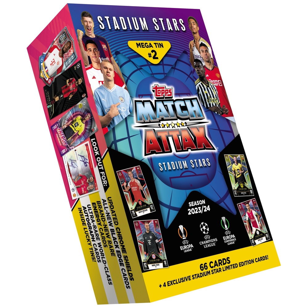 Topps Match Attax Stadium Stars 2023/24 Mega Tin Sortiment