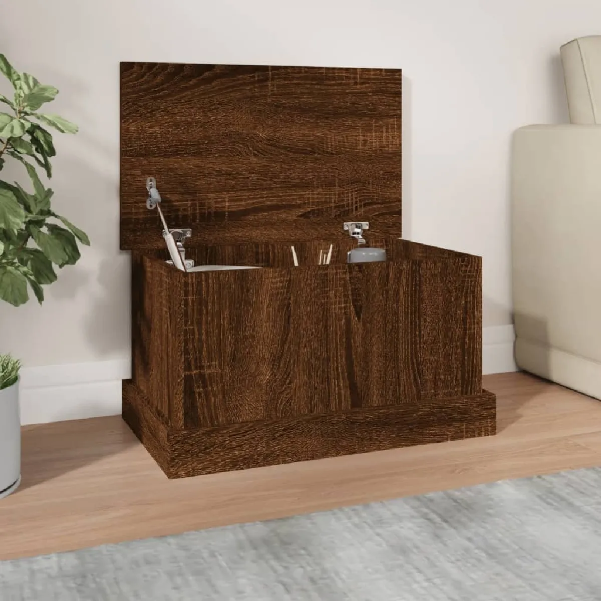 VidaXL Boîte de rangement - Chêne Marron
