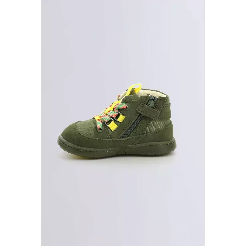 KICKBUBBLO KAKI JAUNE BOTTILLONS Synthétique Mixte