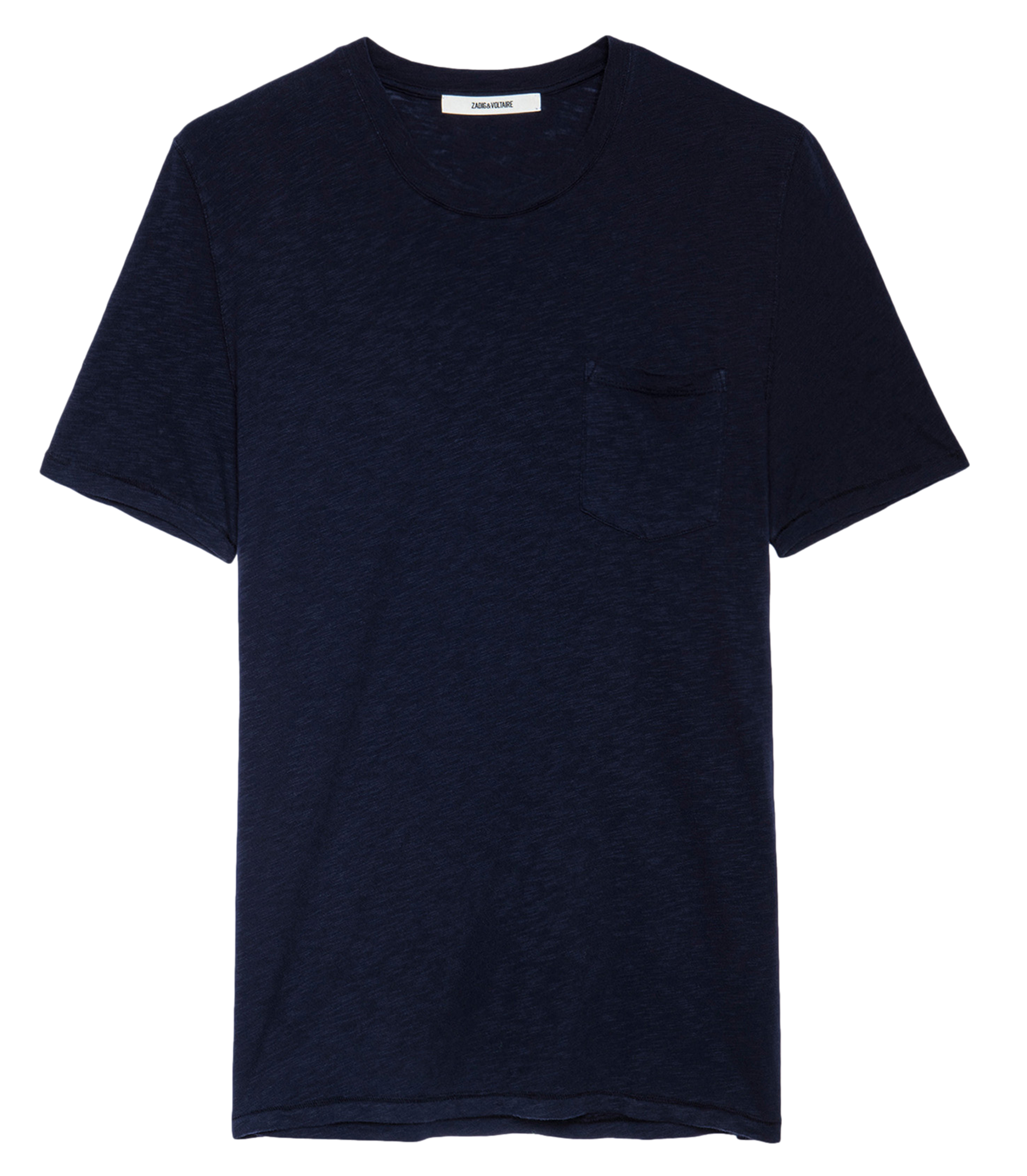 STOCKHOLM - Tee-shirt col rond regular-fit en coton | Bleu