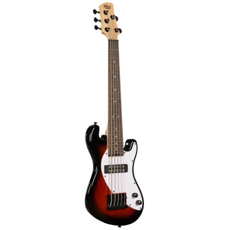 Kala Solid Body 5-String Fretted U-Bass Tobacco Burst 5-snarige elektrische basgitaar met gigbag