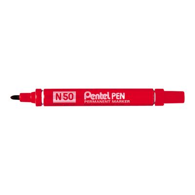 Pentel PEN N50 - Marqueur permanent - pointe ogive - rouge