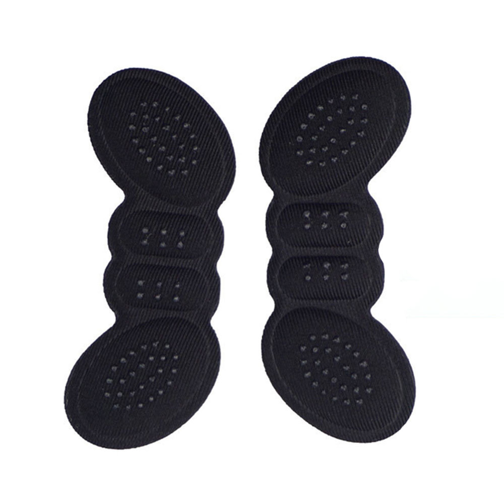 (1 Paar) 6mm Ultraweiche Schaumstoff Fersen Einlage Anti-Rutsch / Massage Einlagen für High Heels - Schwarz