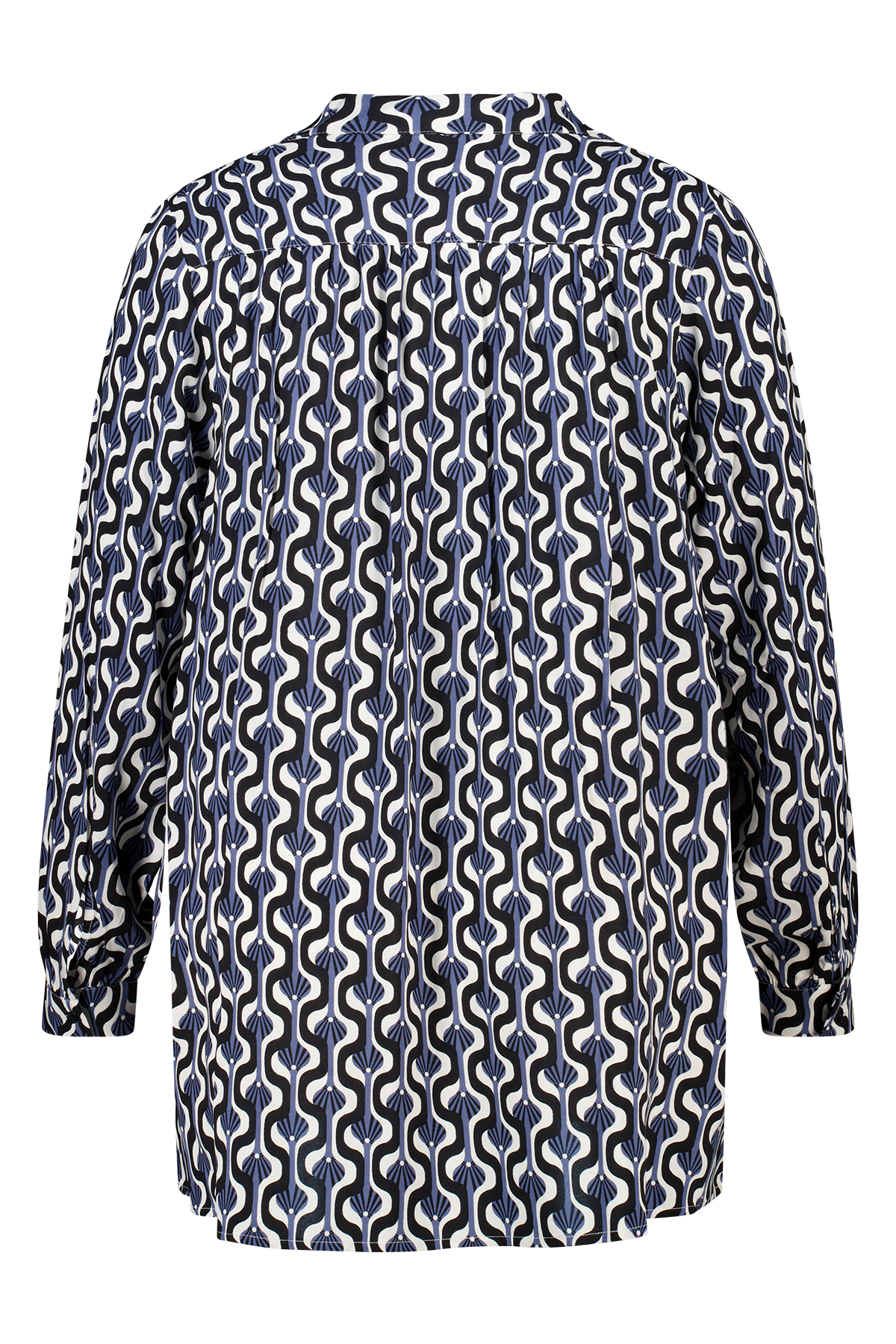 Oversized blouse met print Multi blue