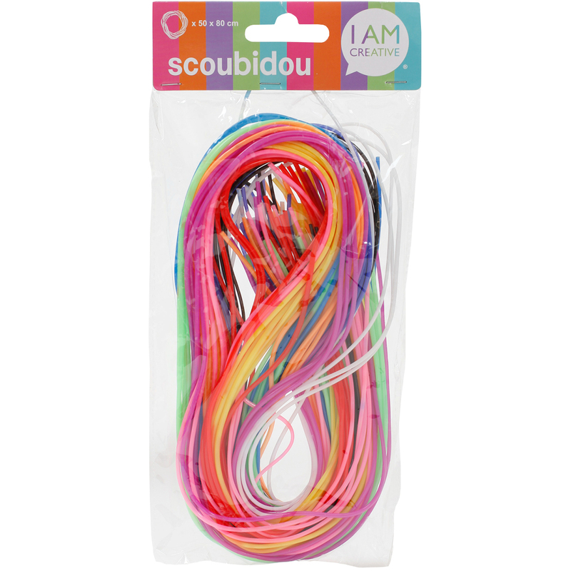 I AM CREATIVE Knüpfbänder Scoubidou, 50 Stück