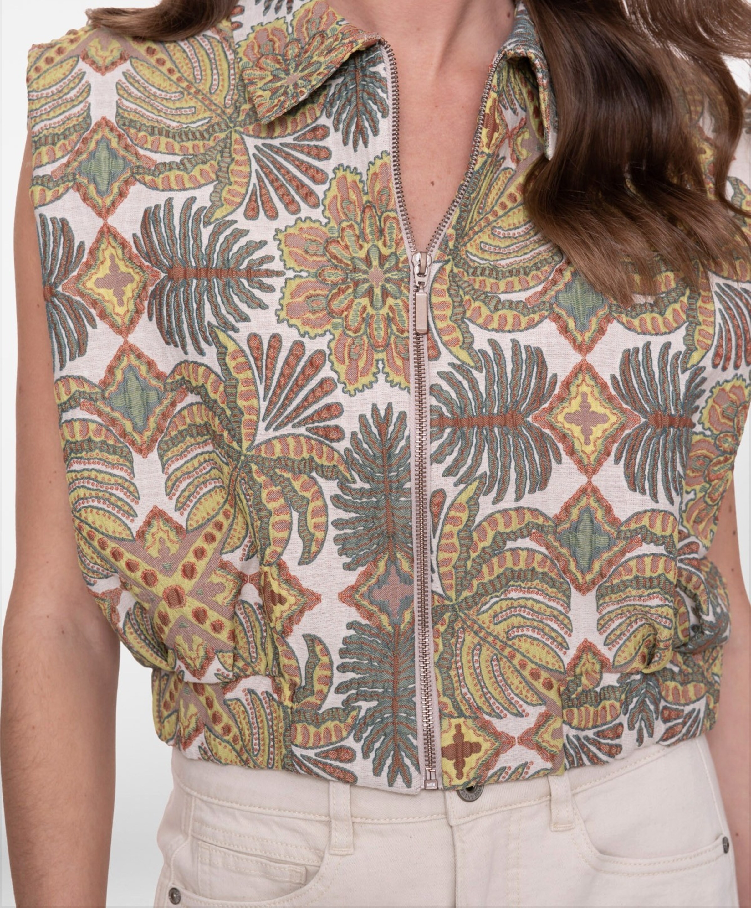 Geisha Dames gilet beige