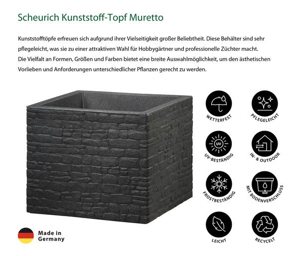 Scheurich Kunststoff-Topf Muretto, quadratisch